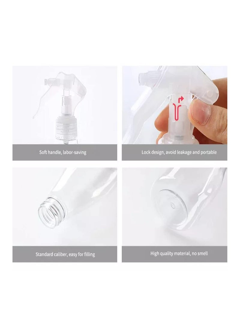 SOLARAE Spray Bottles Pack of 2 200ml Water Spray Bottles Plant Mist Clear Empty Plastic Sprayers for Gardening, Cleaning, Air Freshening, and Essential Oil - Image 5