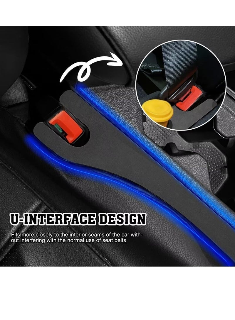 Car Seat Gap Filler 2 Pack Car Seat Gap Filler Universal Organizer for Car SUV Truck Gap Filler for Car Seatill Gap in Between Seat and Console Prevent Things from Dropping Black - Image 4