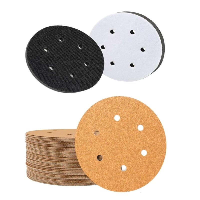 Mouse Sander Sandpaper 6-inch Sandpaper Discs, 180 Grit, Suitable for Automotive and Woodworking Industries. - Image 1