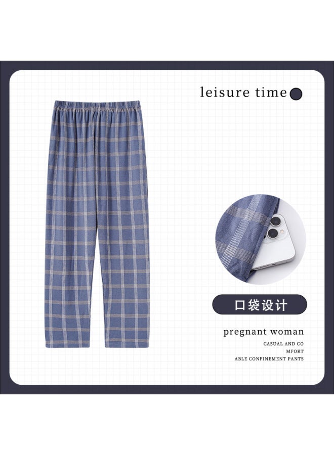 Men's Pure Cotton Pajama Pants Widened And Extra-large Casual Pants Trousers Four-season Cotton Outer Wearing Home Pants Single Pants