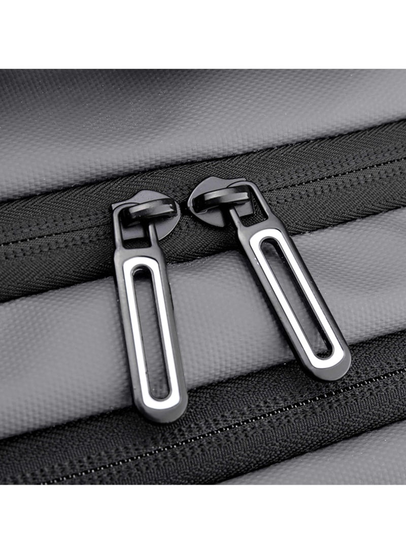 هايك Premium Durable 16.5-inch Backpack Water Resistant Laptop Daypack with Built in USB Port and Multi Compartments for Travel/Business/College/School, HK2102 - GREY - Image 5