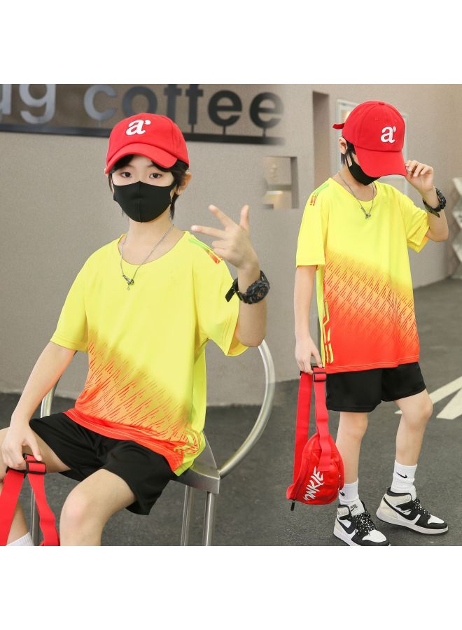Men's And Women's Children's School Team Running Competition Sports Suit Football Student Quick-drying Short-sleeved Player Version