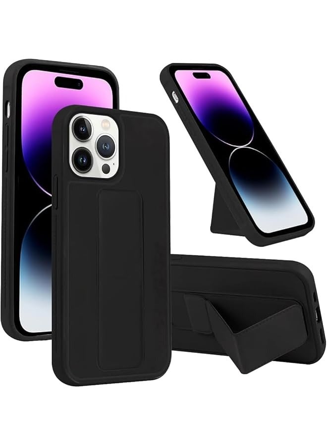 erorex Case Cover Compatible with iPhone 15 plus Magnetic Car Mount Kickstand and holder, Premium Silicone Vertical and horizontal Hand Strap, and Grip with multi-stand  - Image 1
