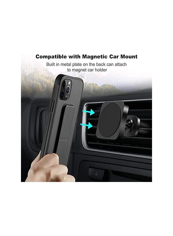 erorex Case Cover Compatible with iPhone 15 plus Magnetic Car Mount Kickstand and holder, Premium Silicone Vertical and horizontal Hand Strap, and Grip with multi-stand  - Image 3