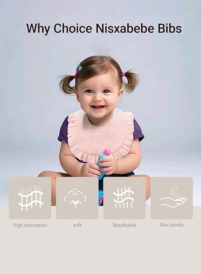 Sweet Life Baby Muslin Bibs Bandana Drool Bibs for Unisex Boys & Girls, Soft and Absorbent Cotton Teething Drooling Bib Set for Newborn Toddler - Image 5