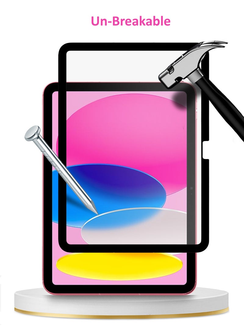 دبليو تيك واقي شاشة نانو سيراميك مضاد لبصمات الأصابع ومضاد للجلير لجهاز Apple iPad 10 2022 الجيل العاشر 10.9 بوصة شفاف / أسود - Image 3