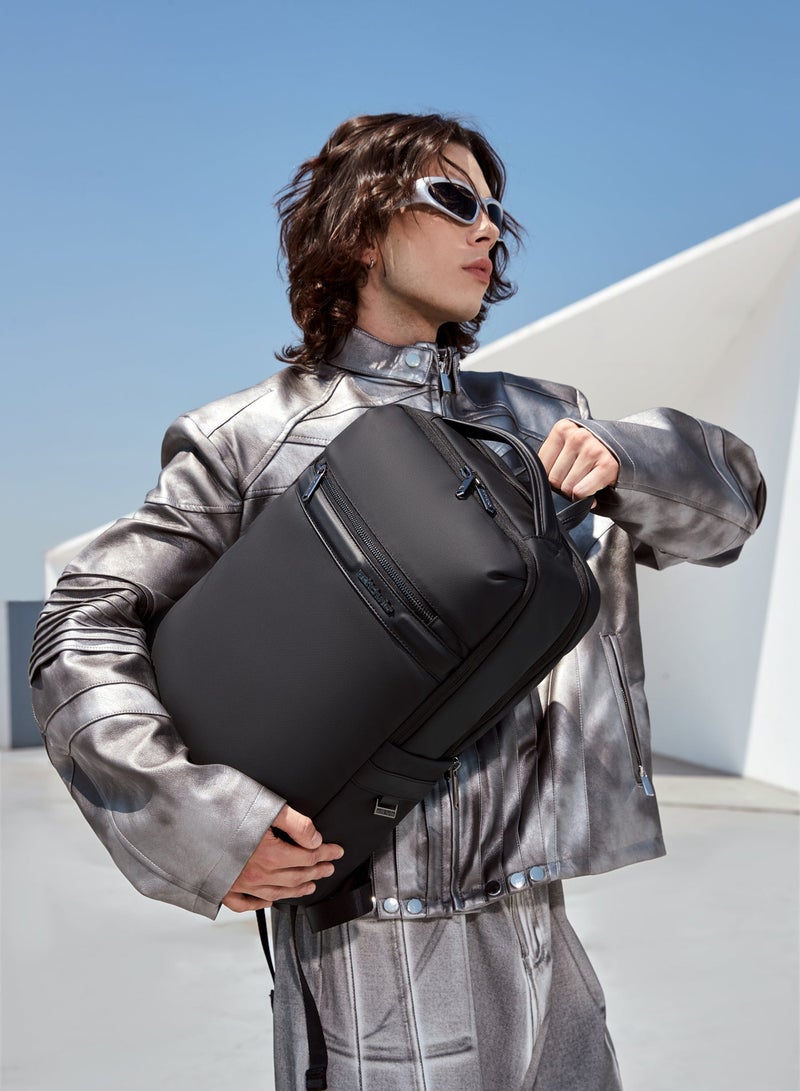 أركتيك هانتر B00872 تتميز حقيبة الظهر Arctic Hunter بتصميم مستطيل أنيق، مثالي لأماكن العمل والمكاتب. إنها الخيار الأمثل لحمل حاسوبك المحمول ومستنداتك بأمان، مع الحفاظ على مظهر أنيق واحترافي. - Image 2