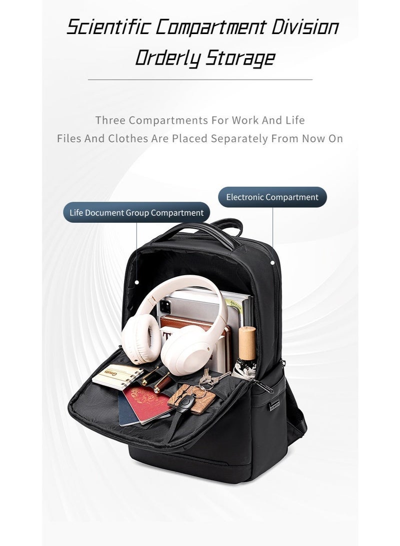 أركتيك هانتر B00872 تتميز حقيبة الظهر Arctic Hunter بتصميم مستطيل أنيق، مثالي لأماكن العمل والمكاتب. إنها الخيار الأمثل لحمل حاسوبك المحمول ومستنداتك بأمان، مع الحفاظ على مظهر أنيق واحترافي. - Image 5