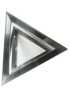 RIGID Stainless Steel End Table with Glass Top  46x60x60cm  - Image 2