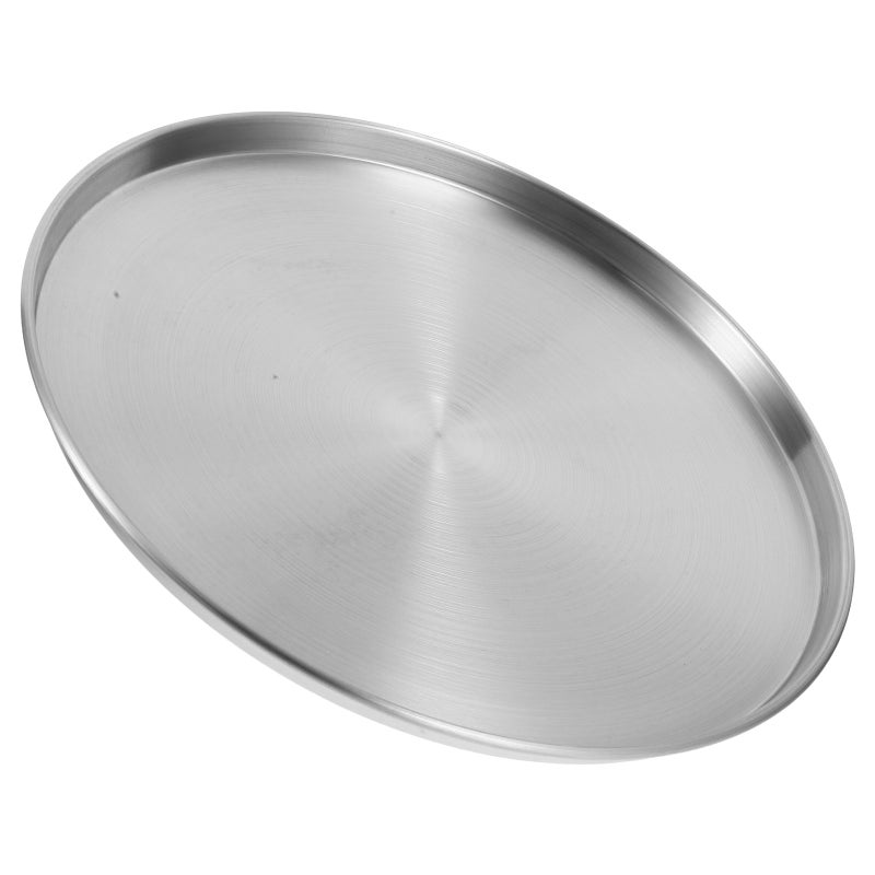 Metal Pizza Pan: 26cm Stainless Steel Round Bbq Tray For Kitchen Use Easy To Clean - Multi-Functional Non Stick Baking Tray - Image 1