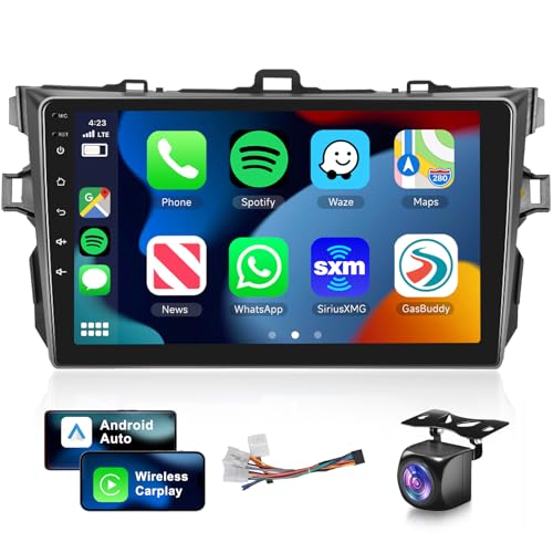 VECHTEL 5G WiFi Android 15 Car Stereo for Toyota Corolla 2009-2013 with Wireless Carplay Android Auto, 9 Inch Touch Screen Android Radio Support GPS/Bluetooth/FM/SWC/Backup Camera - Image 1
