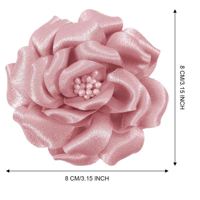 Merdia Camellia Flower Brooches and Pins for Women | Hat Pins Flower Pins | Fashion Floral Brooch Pins | Pink - Image 4
