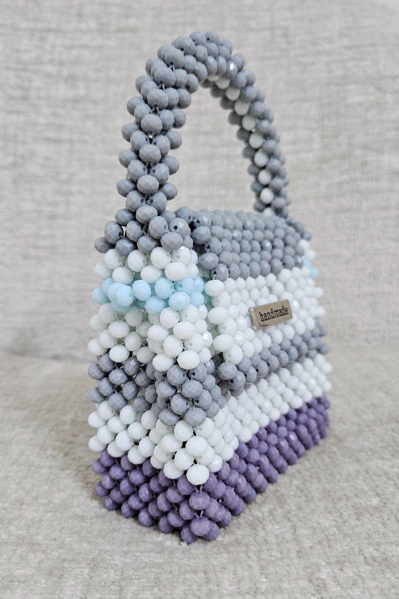 Handmade Elegant crystal beaded hand/ shoulder/ crossbody bag for women - Image 2