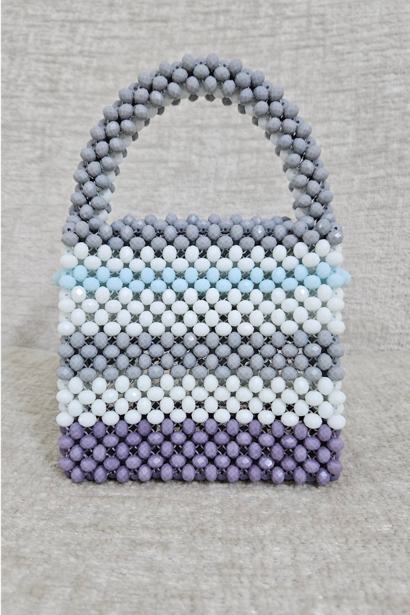 Handmade Elegant crystal beaded hand/ shoulder/ crossbody bag for women - Image 3