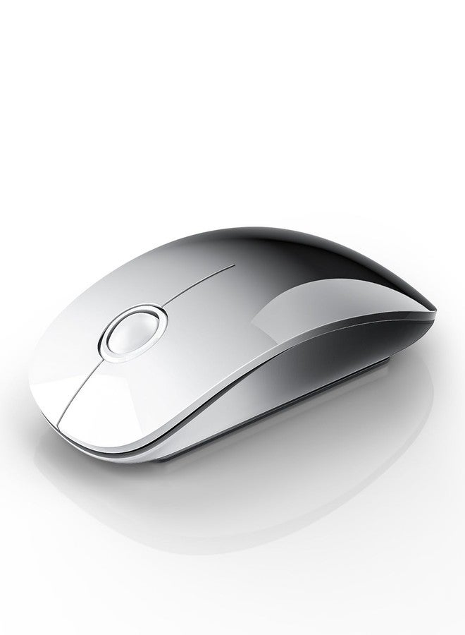 RAPIQUE Bluetooth Wireless Mouse - (BT5.1+USB) Dual Connectivity, Quiet Click, Low Power, and 1600 DPI, Portable Cordless Mouse for Laptop, MacBook Pro/Air, iPad (White to Black) - Image 1