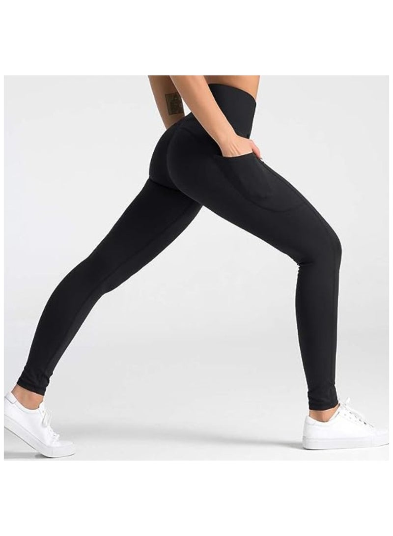 NIBEMINENT High waist yoga pants with pockets for tummy control sport running yoga leggings 4 way stretch yoga pants for women  - Image 4