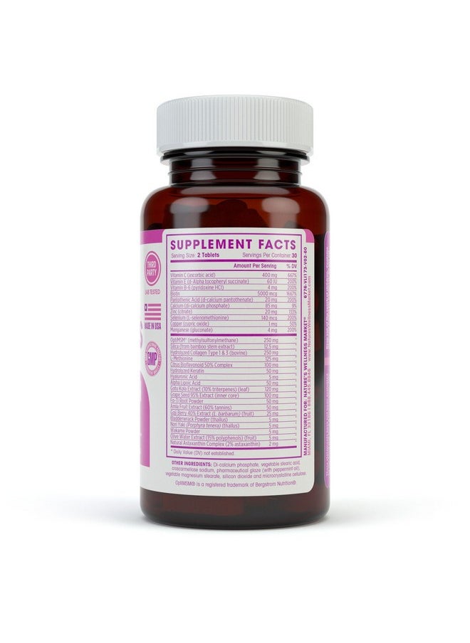 Natures Wellness Hair Skin & Nails Essential Nourishing Supplement 60Count ; 4000Mcg Biotin + Vitamins A C And E B Complex Vitamins And Advanced Nutrients Per Capsule ; 100% Allnatural  - Image 5