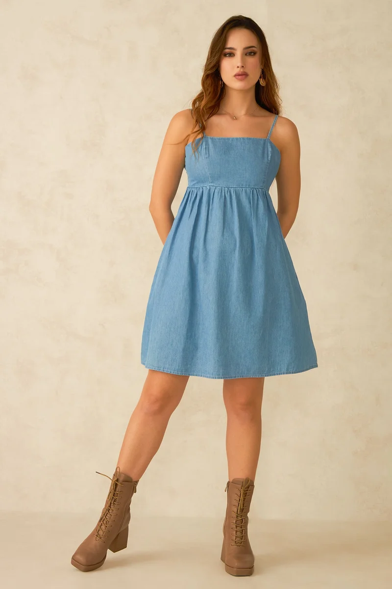 Virgio Denim Babydoll Dress