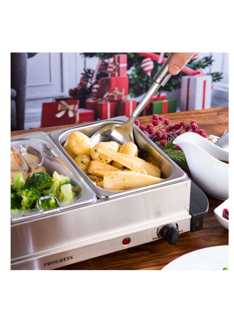 Progress Portable Three Food Warmer Buffet Server, 3 x 1.5 Litre Pans, Stainless Steel, 200 W - pzsku/Z1F8294B2D863936506BEZ/45/_/1733944903/f7c29585-5744-425c-b2fe-479101318a15