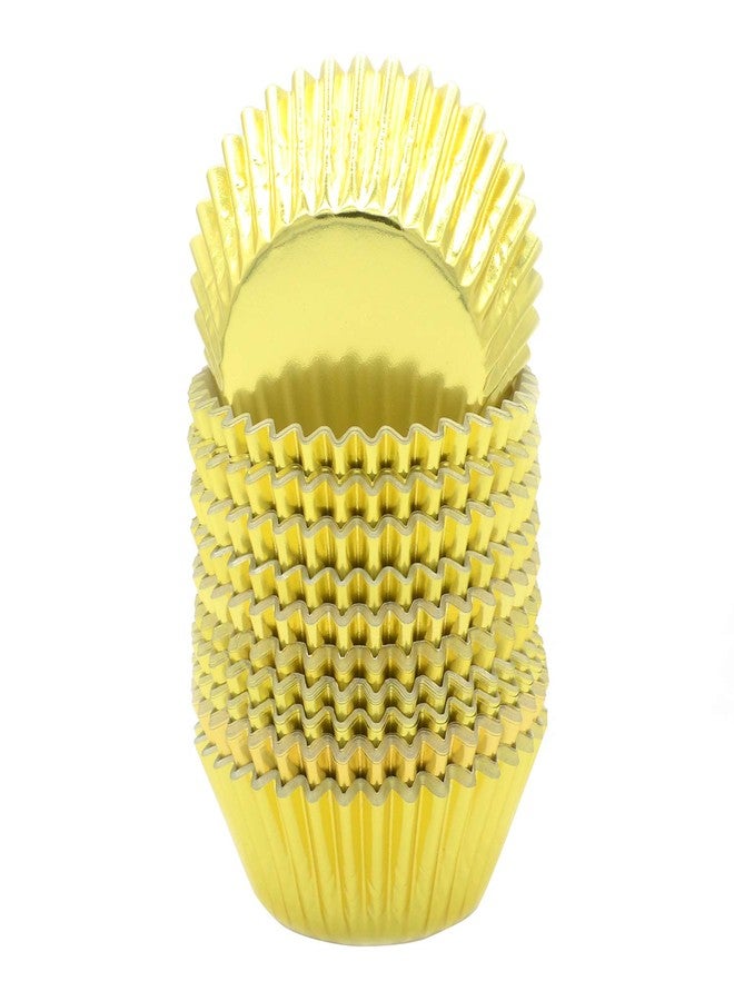 Mombake Standard Gold Foil Cupcake Liners Muffin Baking Cups for Party and More, 200-Count - Image 2