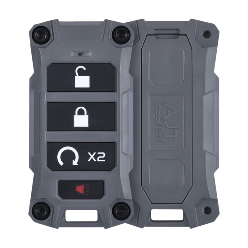 AJT DESIGN Replacement Key Fob Case for Dodge Ram 2019+ - Custom Made in USA - Gray - Image 1