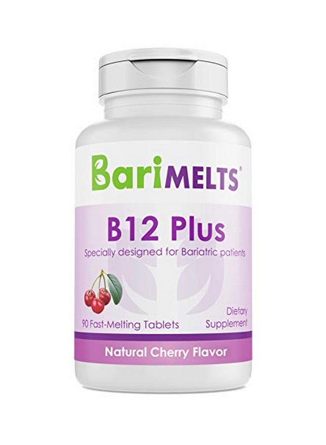 BariMelts B12 Plus Dissolvable Bariatric Vitamins Natural Cherry Flavor 90 Fast Melting Tablets - Image 1