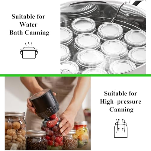 SKERYBD 48Pcs/24 Set, Wide Mouth Canning Rings and Lids, Mason Jar Bands - Image 3