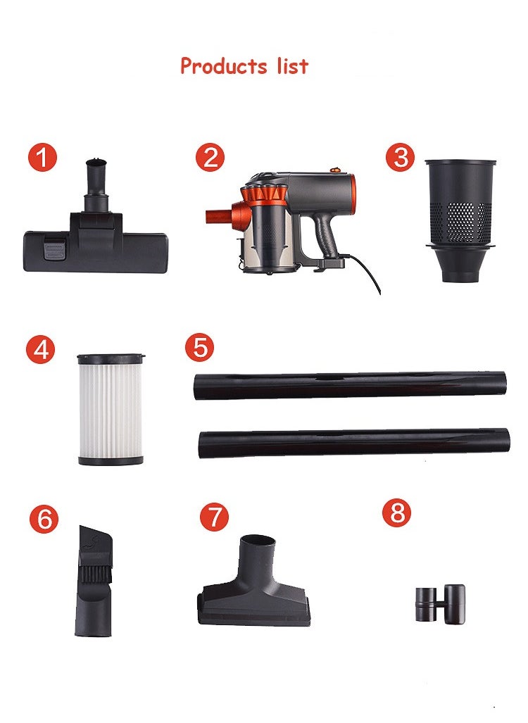 Joshberg - Portable Handheld Vacuum Cleaner High Suction Stick Vacuum 600W 18000Pa Suction 1.5L Large Capacity for Home, Hard Floor, Carpet,Bed,Car,GHA-585,Black - Image 1