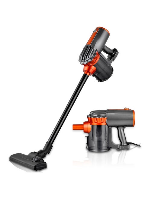 مكنسة كهربائية، مكنسة كهربائية سلكية بطول 5 أمتار، قوة شفط عالية 18000 باسكال، سعة كبيرة 600 وات 1.5 لتر، مناسبة للمنزل والأرضيات الصلبة والسجاد والسرير والسيارة، GHA-585، لون أسود