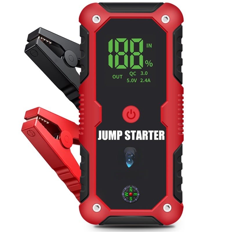 Display 36900mAh Car Jump Starter Booster Power Bank Battery Charger Truck Motorcycle Jump Pack Battery Booster Jumper, Upgrade smart clip - Image 1