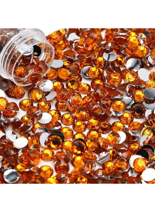 Orange Resin Flat Diamonds 2mm 5000pcs for Nail Art Clothing DIY Crafts - Image 2