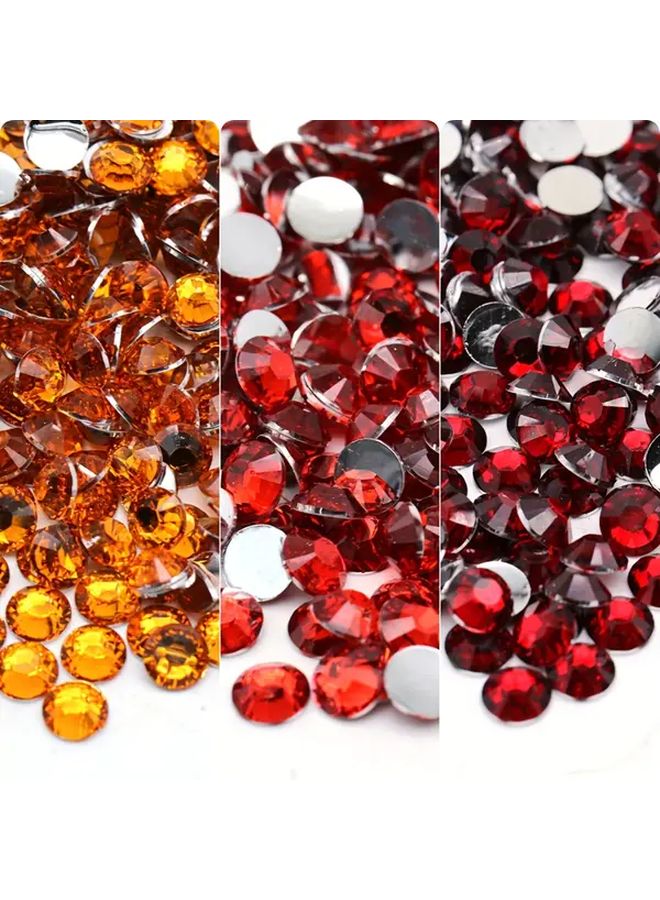 Orange Resin Flat Diamonds 2mm 5000pcs for Nail Art Clothing DIY Crafts - Image 1