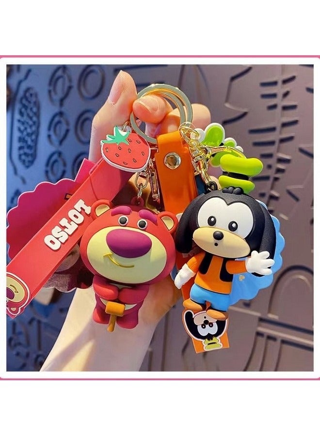 Generic Disney Daisy Duck Cartoon Keychain, Exquisite Pendant Cute Decorative Accessories for Purse Handbag Schoolbag Backpack Key  - Image 3