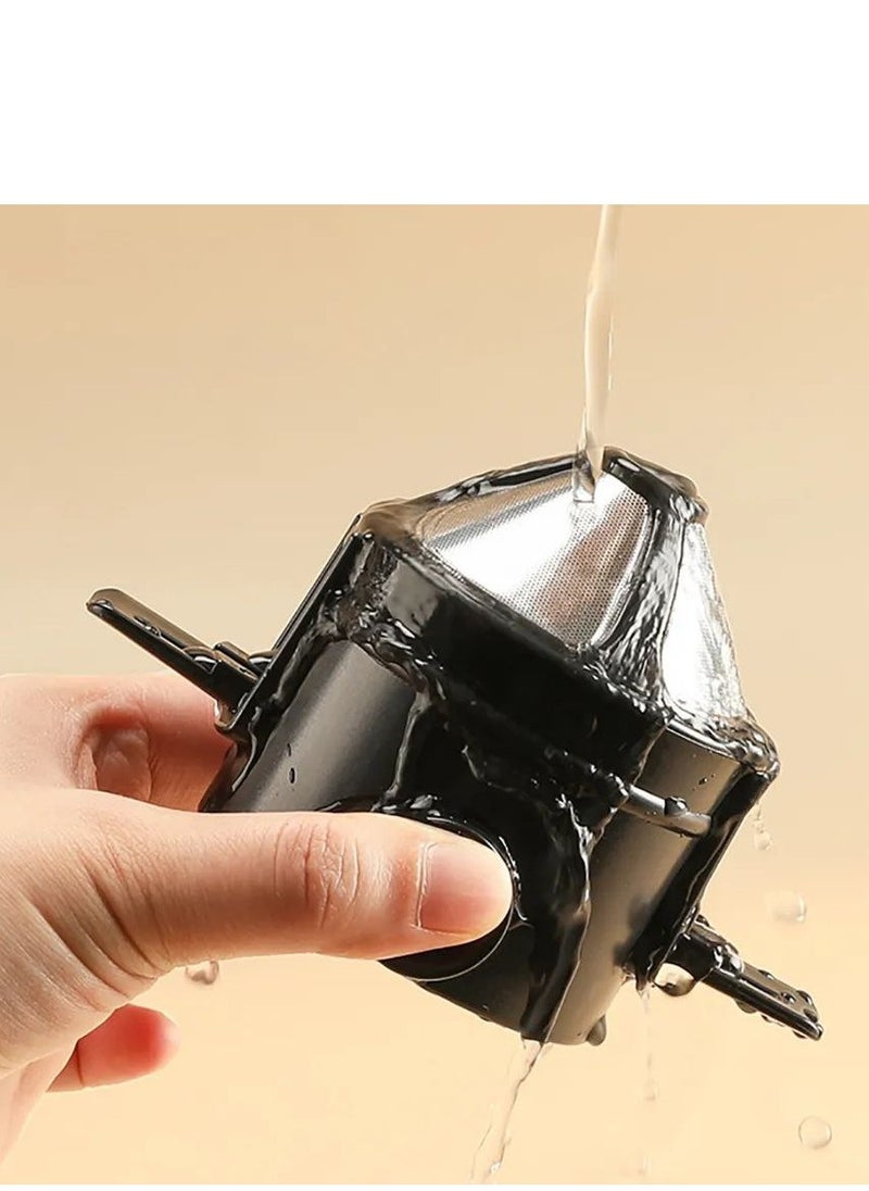 Generic - Steel Cone Filter Paperless Coffee Dripper with Collapsible Holders for Home, Office, Travel, Camping 1-2 Cup - Image 1