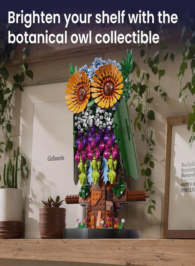 Sillbird Flower Owl Building Set for Adults and Teens, Buildable Floral Animal Model Kit for the Home Decor & Office Display, Birthday Gift Toys for Women Girlfriend Kids age 10 Years and up(1215 Pcs) - Image 5