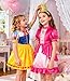STOPKLAS Princess Dress Up Clothes Princess Dress Up Costume for Toddler Girls Little Girls Princess Toys Kids Dress Up  Pretend Play Sets Christmas Birthday Gifts for Kids Grandkids 3 4 5 6 Years - Image 4