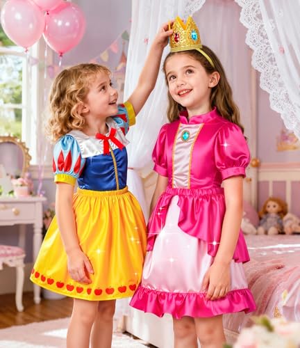 STOPKLAS Princess Dress Up Clothes Princess Dress Up Costume for Toddler Girls Little Girls Princess Toys Kids Dress Up  Pretend Play Sets Christmas Birthday Gifts for Kids Grandkids 3 4 5 6 Years - Image 5