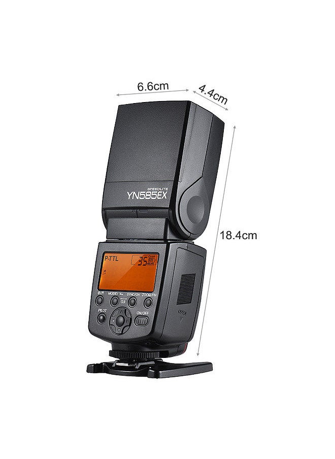 YONGNUO - YONGNUO YN585EX P-TTL Wireless Speedlite Flash Light GN58 HSS 1/12000s SP S1 S2 Slave AF-assist Rear Curtain SYNC LCD Screen for Pentax K-1 K-S1 K-S2 K-3 K-3II K-70 K-50 DSLR Camera - Image 1