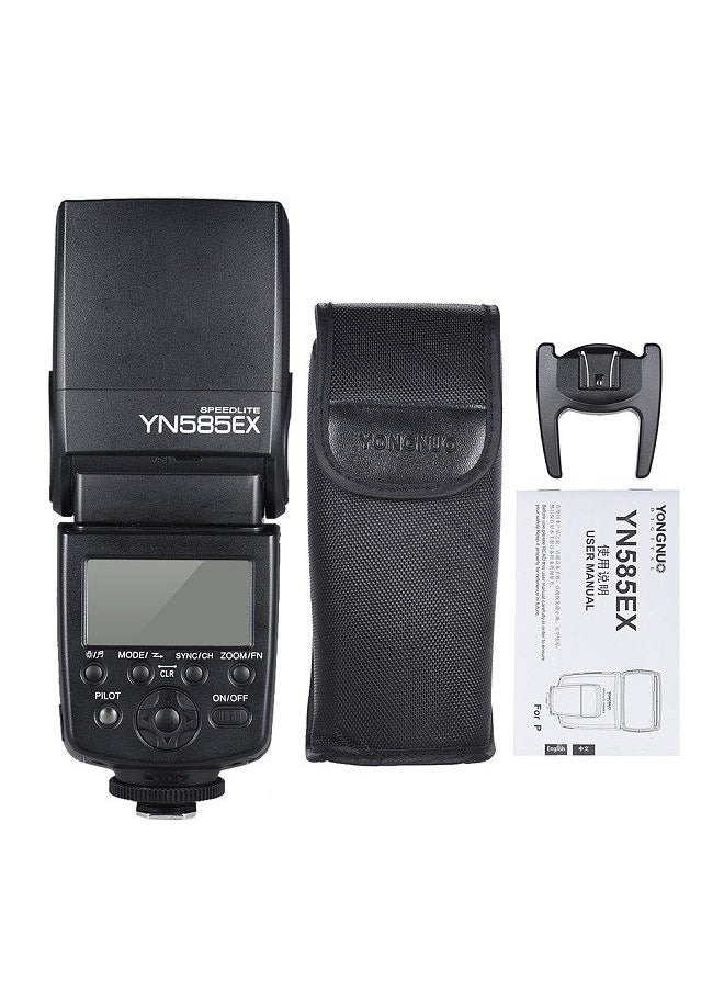 YONGNUO - YONGNUO YN585EX P-TTL Wireless Speedlite Flash Light GN58 HSS 1/12000s SP S1 S2 Slave AF-assist Rear Curtain SYNC LCD Screen for Pentax K-1 K-S1 K-S2 K-3 K-3II K-70 K-50 DSLR Camera - Image 1