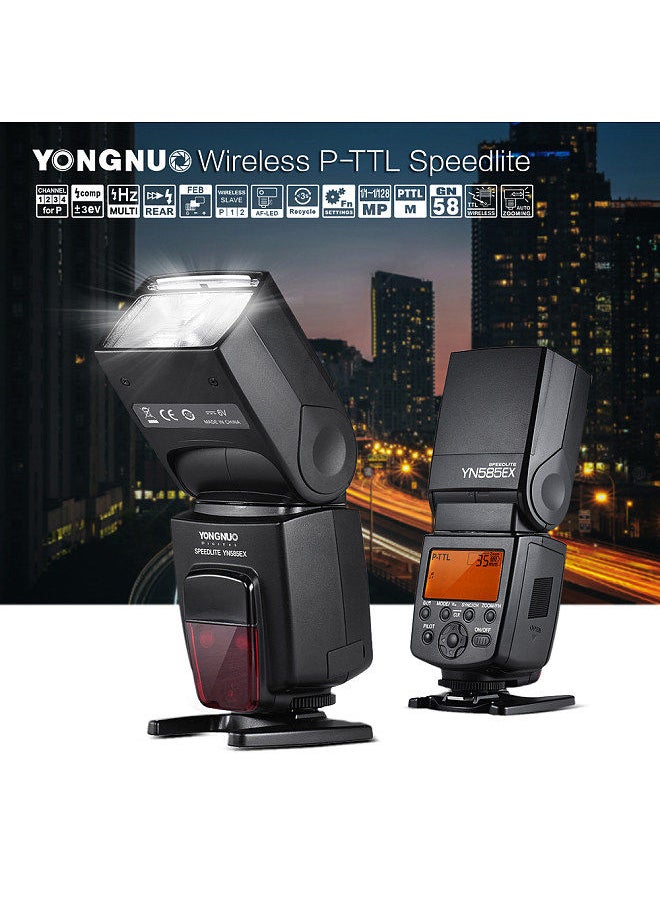 YONGNUO - YONGNUO YN585EX P-TTL Wireless Speedlite Flash Light GN58 HSS 1/12000s SP S1 S2 Slave AF-assist Rear Curtain SYNC LCD Screen for Pentax K-1 K-S1 K-S2 K-3 K-3II K-70 K-50 DSLR Camera - Image 1