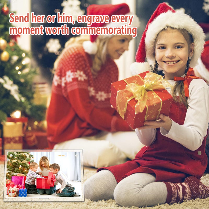 HELPLEX Picture Frames  3 Pack 4x4 inch Acrylic Picture Frame Clear 4 x 4 Photo Frames Magnetic Picture Frames Ready for Tabletop Display  Effectively Protect Photos from Fading and Yellowing - Image 4