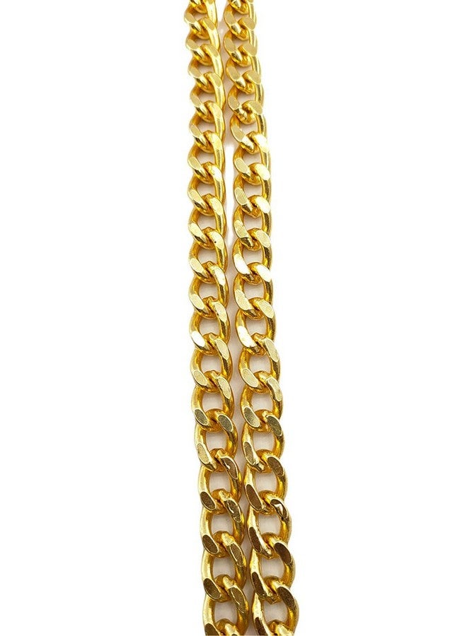 سلسلة مقود متينة للغاية للكلاب مصنوعة من النحاس الخالص بسلسلة كاملة مقطوعة بالماس باللون الذهبي (متوسطة) رقم -10 - Image 3