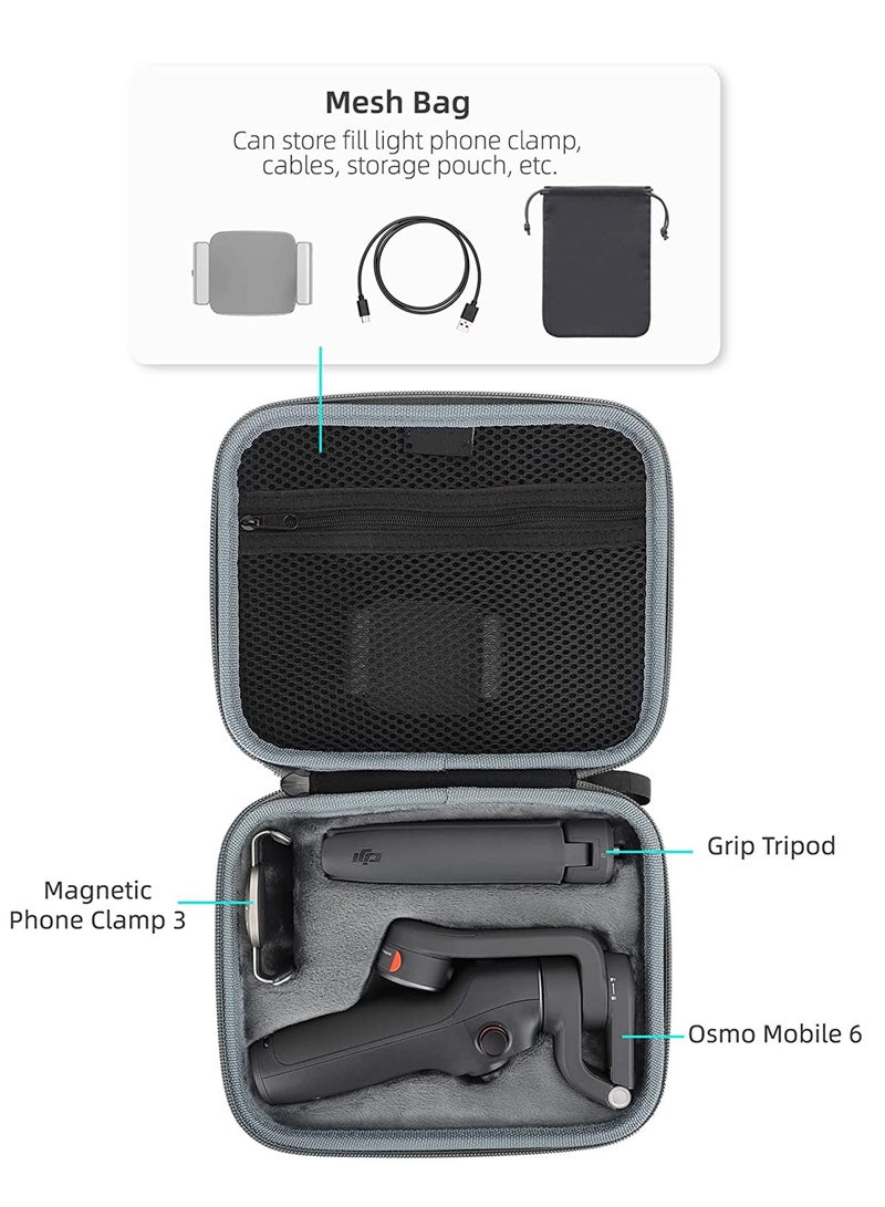 SOLARAE Portable Carrying Case, Shock-Proof Hard Case Storage Bag Compatible with DJI Osmo Mobile 6 Smartphone Gimbal Stabilizer - Image 3