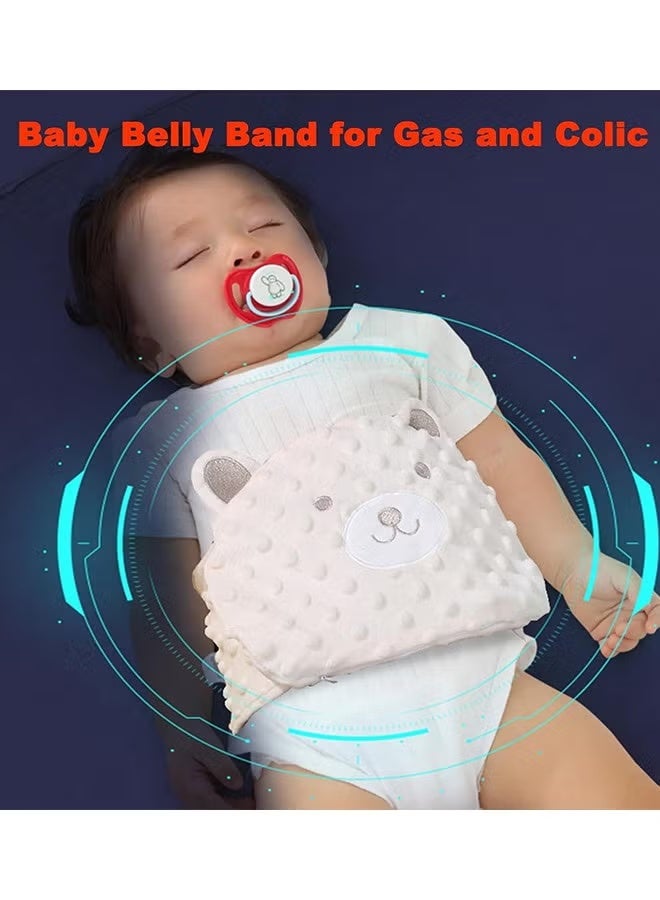 حزام بطن لتخفيف المغص والغازات لدى الأطفال، لفافة بطن مُدفأة، غطاء بطن مُدفأ للأطفال لحماية البطن من اضطرابات المعدة وتهدئة الغازات - Image 5