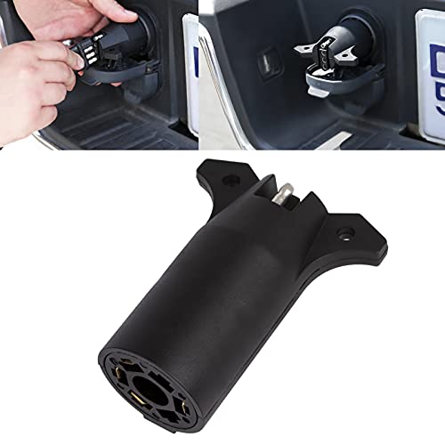 x xotic tech Trailer Plug Adapter, 7-Way Blade to 4-Way Flat Trailer Tow Hitch Plug Tailgate Light Connector 7-pin to 4-pin Female Wiring Plug Retrofit - Image 1