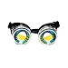 GloFX Wormhole Kaleidoscope Goggles Festival Rave Costume Cosplay Prism EDM 3D Welding Gothic Goggles Chrome - Image 2
