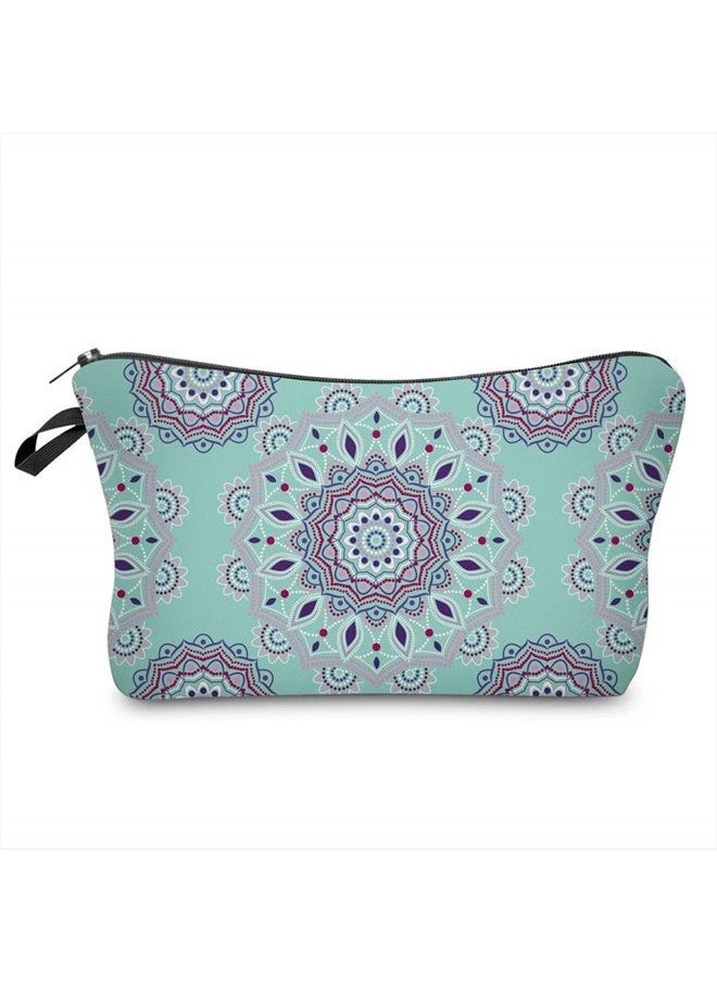 deanfun - Cosmetic Bag for Women, Mandala Flowers Waterproof Makeup Bags Roomy Toiletry Pouch Travel Accessories Gifts (51456) - Image 1