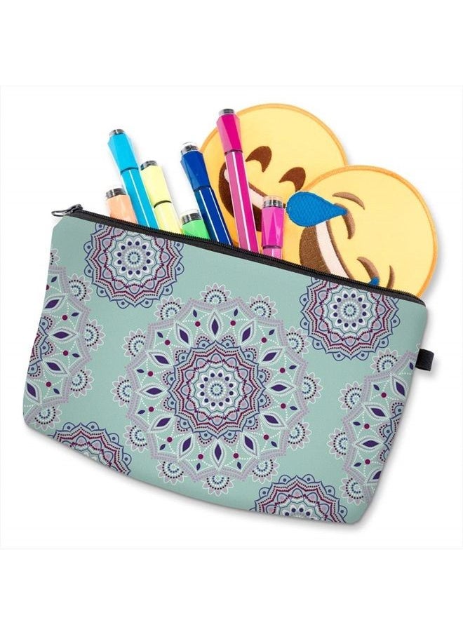 deanfun - Cosmetic Bag for Women, Mandala Flowers Waterproof Makeup Bags Roomy Toiletry Pouch Travel Accessories Gifts (51456) - Image 1
