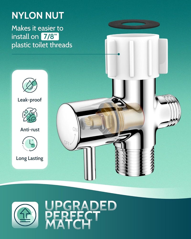 LUFEIDRA Handheld Bidet Sprayer for Toilet-Adjustable Water Pressure Jet Spray with Bidet Hose for Feminine Wash, New Premium Stainless Steel Muslim Shower Toilet Bidet Cloth Diaper Sprayer Set - Image 5