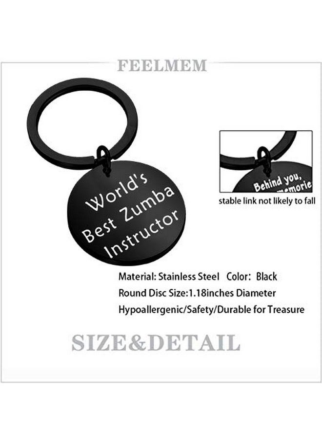 FEELMEM - Teacher Gift Zumba Teacher Appreciation Gift World'S Best Zumba Instructor Black Keychain Dance Jewelry For Dance Teacher Zumba Teacher (Zumba) - Image 1